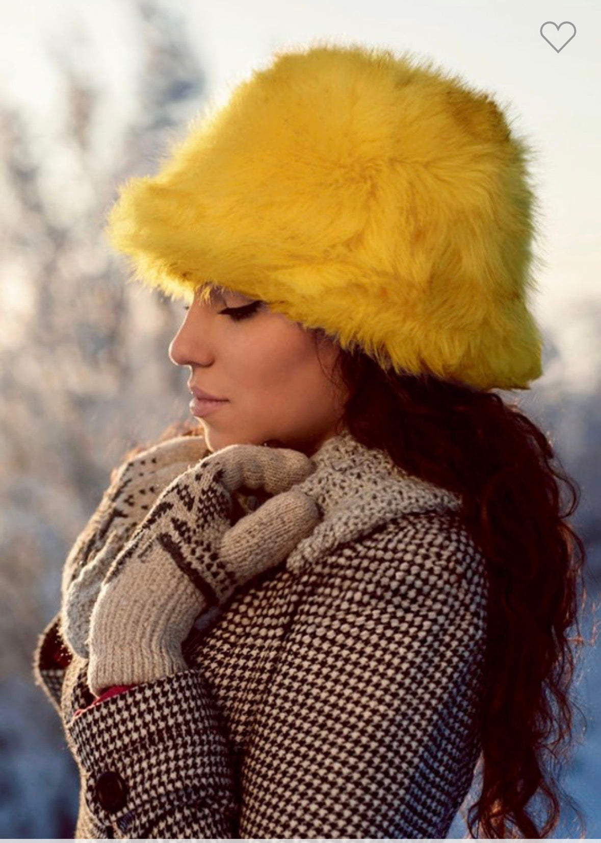Fluffy Faux Fur Adjustable Strap Winter Bucket
Hat