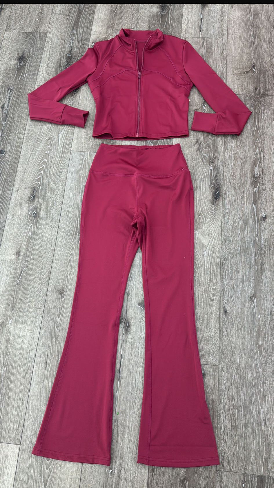 Active Luxe Flare Set – Burgundy