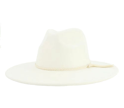 Classic Faux Suede Wide Collection Unisex Fedora Hats Size 60cm Extra Large w/o accessory
