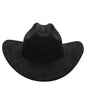 Black Cattlemen Vegan Suede Quarterhorse Retro Cowboy Hat