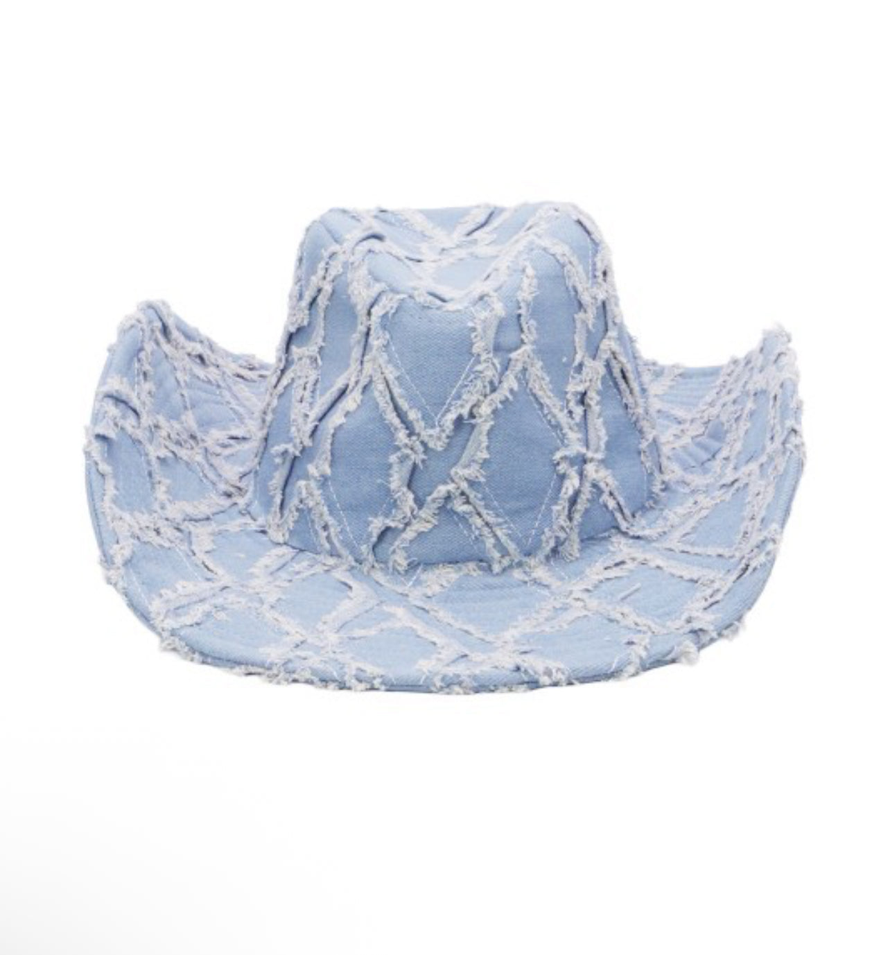 Distressed Lattice Stitched Denim Patchwork size Med