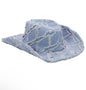 Distressed Lattice Stitched Denim Patchwork size Med