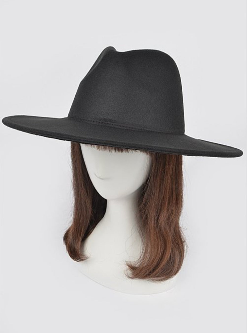 Solid wide brim fedora 58cm M/L Collection