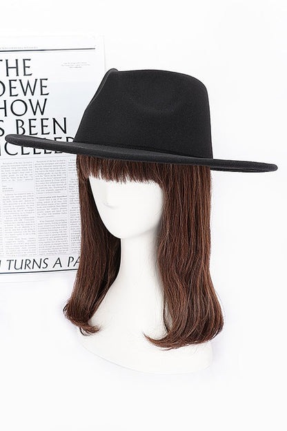 Faux Wool Wide Brim Fedora (Size 58cm)