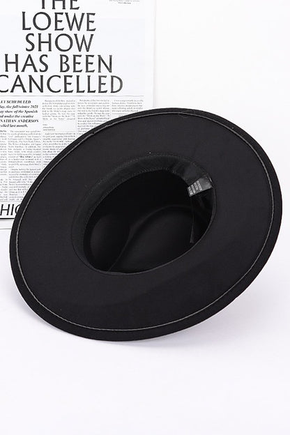 Faux Wool Wide Brim Fedora (Size 58cm)