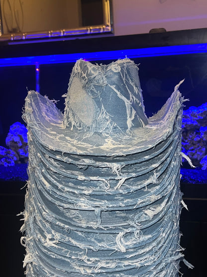 Distressed Denim Cowboy Style Hat. Size 58cm M/L