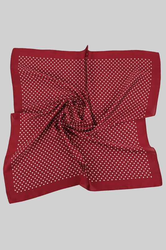 SILKY SOFT POLKA DOT PATTERN SQUARE
SCARF