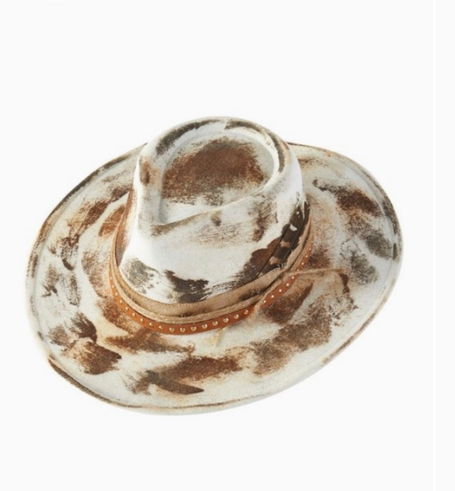 Ivory Vintage Versatile Shapeable Cowgirl & Fedora Hat