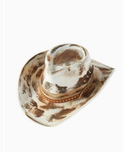 Ivory Vintage Versatile Shapeable Cowgirl & Fedora Hat