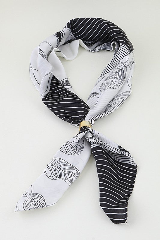 Abstract Lead Scarf Wrap Necklace