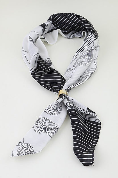 Abstract Lead Scarf Wrap Necklace