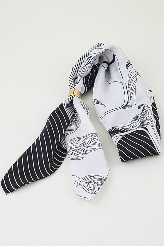 Abstract Lead Scarf Wrap Necklace