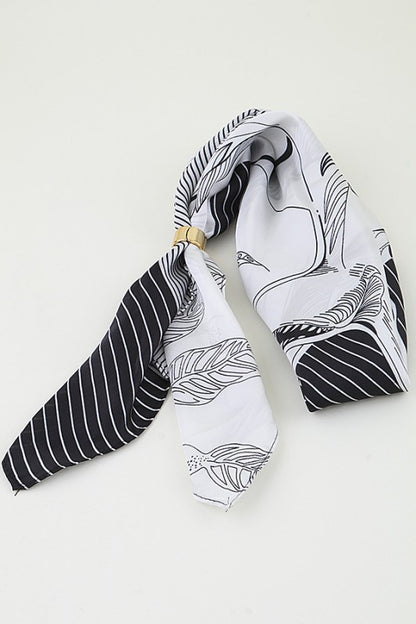 Abstract Lead Scarf Wrap Necklace
