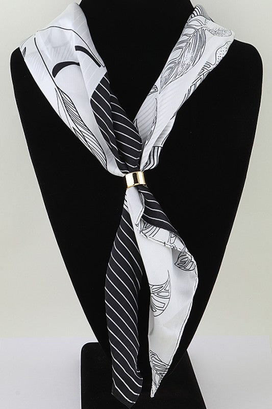 Abstract Lead Scarf Wrap Necklace