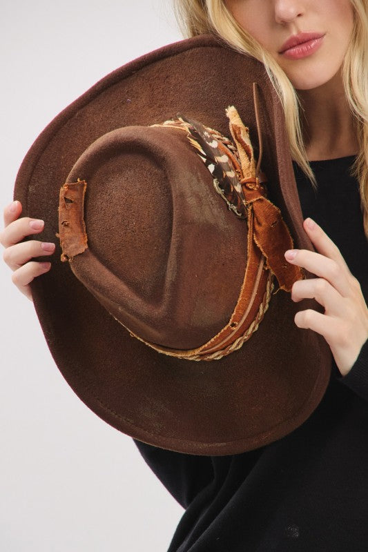 Vintage Versatile BROWN Shapeable Cowgirl & Fedora Hat