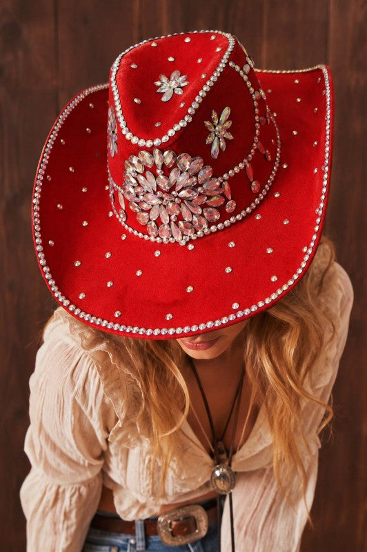Bold RHINESTONE WESTERN COWBOY HAT