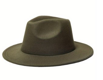 Solid Color Fedoras Hat's Unisex Standard 58cm M/L size  7cm brin