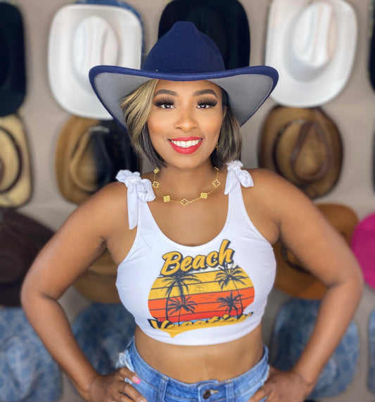 Navy Grey Bottom Star Status Cowboy Style Hat Accessory Sold Separately Unisex